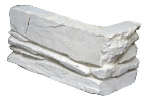 Umělý kámen rohový Shale bílý
